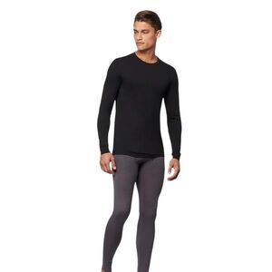 32 Degrees Heat Mens Black Lightweight Long Sleeve Crewneck Top Size Medium NWT